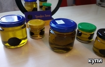 Small pot with truffles and Olive oil/ 40ml/